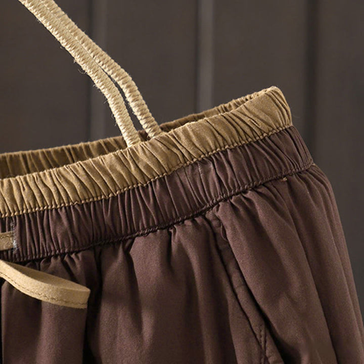 Pantalones térmicos tipo harén de algodón liso con bolsillos para mujer Buddha Stones - image 8