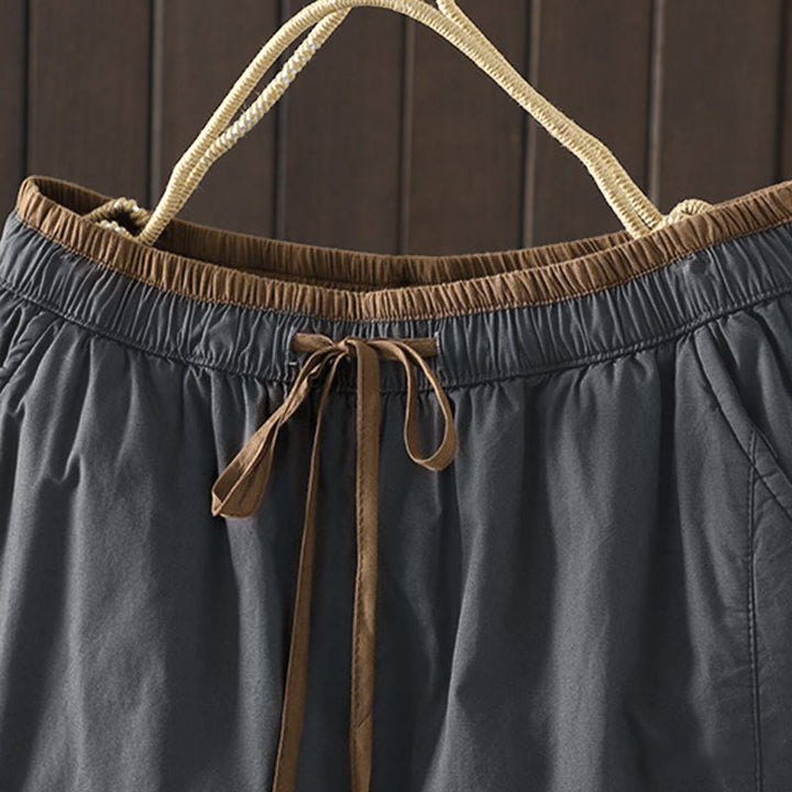 Pantalones térmicos tipo harén de algodón liso con bolsillos para mujer Buddha Stones - image 15