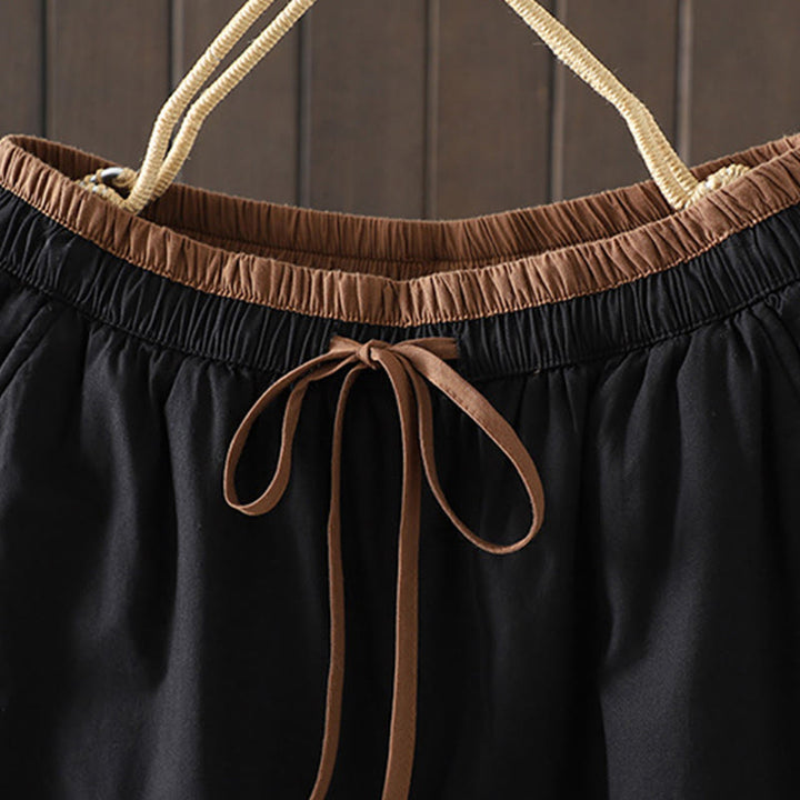 Pantalones térmicos tipo harén de algodón liso con bolsillos para mujer Buddha Stones - image 2