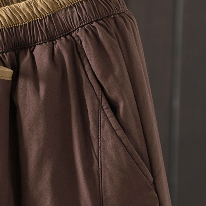 Pantalones térmicos tipo harén de algodón liso con bolsillos para mujer Buddha Stones - image 13