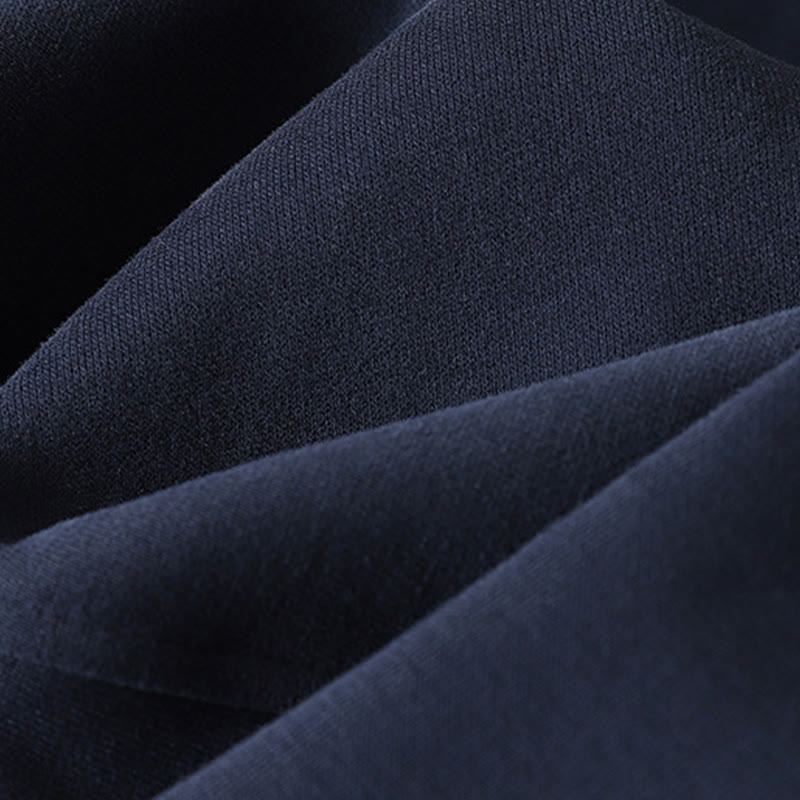 Pantalones anchos para mujer con cremallera y bolsillos, forro polar térmico, Buddha Stones, color azul medianoche - image 6