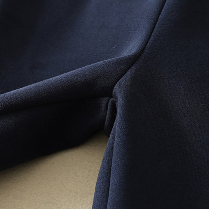 Pantalones anchos para mujer con cremallera y bolsillos, forro polar térmico, Buddha Stones, color azul medianoche - image 8