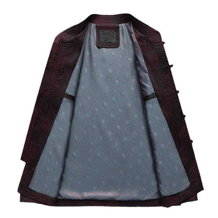 Conjunto de ropa de algodón para hombre Buddha Stones 2Pcs Commute Tang Suit Frog-Button, camisa de manga larga y pantalón. - image 7