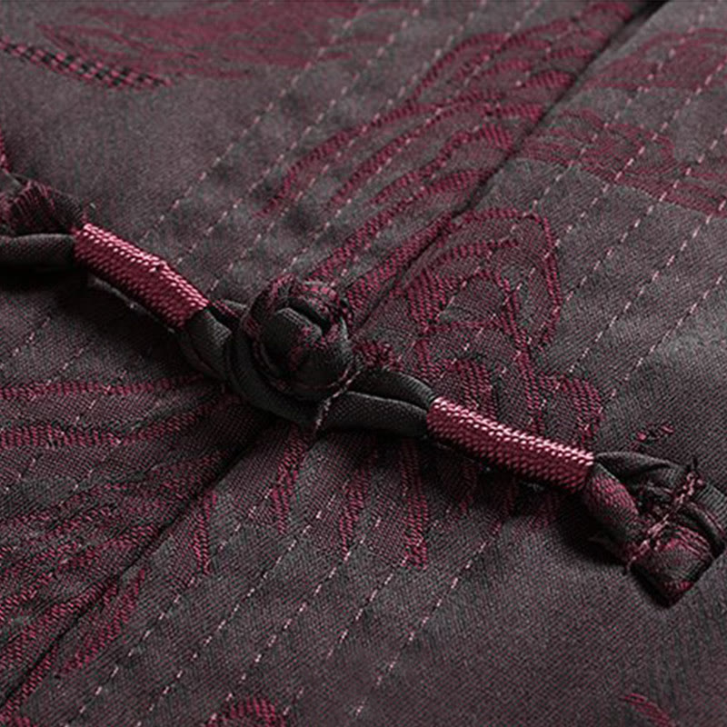 Conjunto de ropa de algodón para hombre Buddha Stones 2Pcs Commute Tang Suit Frog-Button, camisa de manga larga y pantalón. - image 11