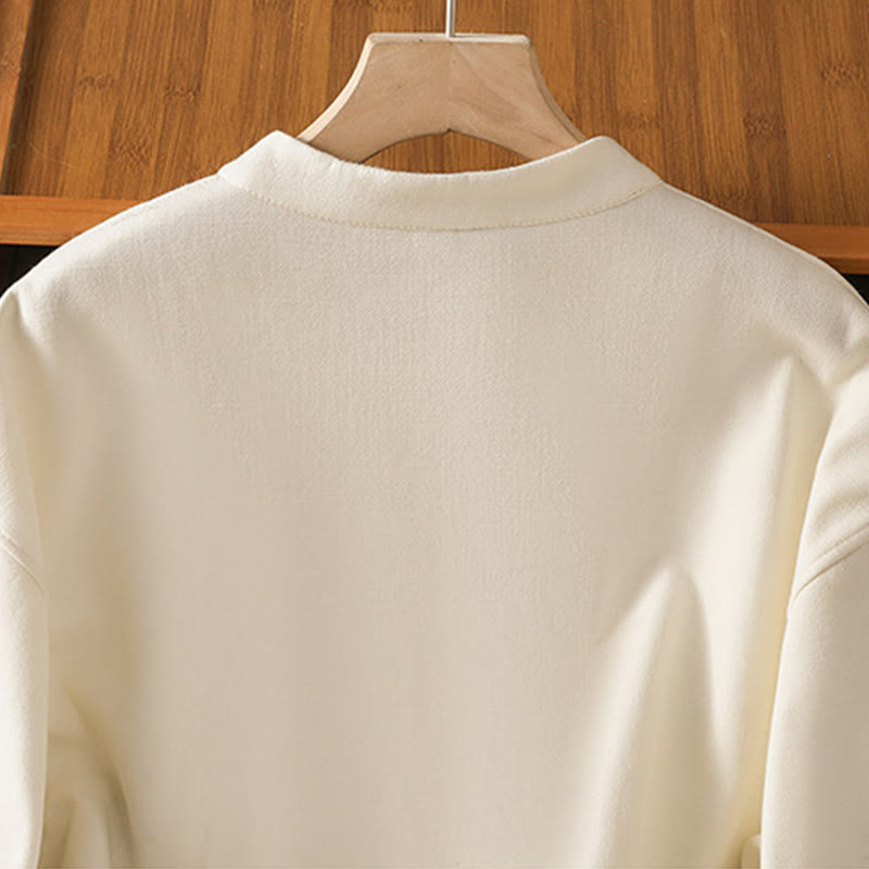 Chaqueta térmica de invierno Buddha Stones para mujer, de manga larga, con botones de rana y forro polar de algodón, con bolsillos - image 5