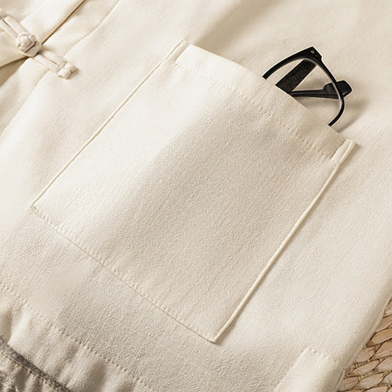 Chaqueta térmica de invierno Buddha Stones para mujer, de manga larga, con botones de rana y forro polar de algodón, con bolsillos - image 8