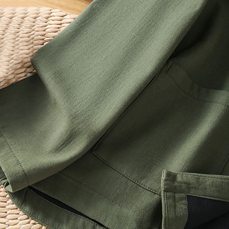 Chaqueta térmica de invierno Buddha Stones para mujer, de manga larga, con botones de rana y forro polar de algodón, con bolsillos - image 20