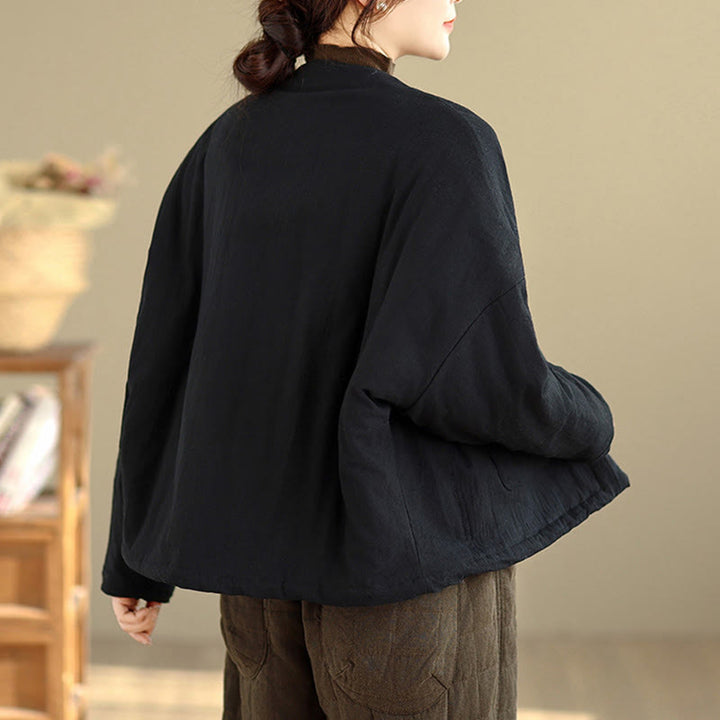 Chaqueta térmica de algodón de manga larga de invierno para mujer con bolsillos Buddha Stones - image 3