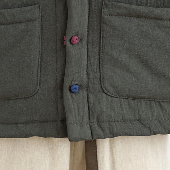 Chaqueta térmica de algodón de manga larga de invierno para mujer con bolsillos Buddha Stones - image 23