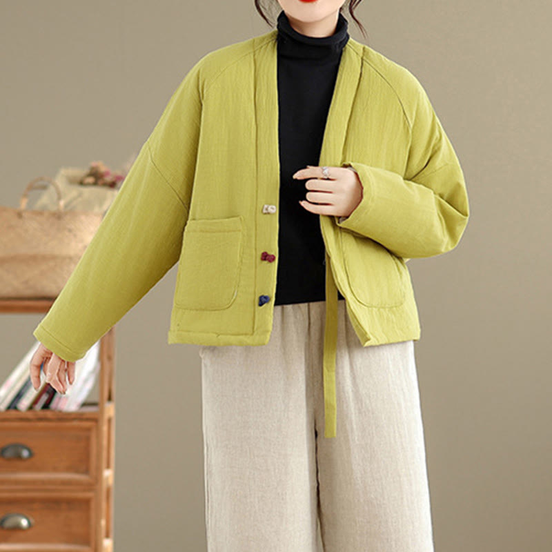 Chaqueta térmica de algodón de manga larga de invierno para mujer con bolsillos Buddha Stones - image 31