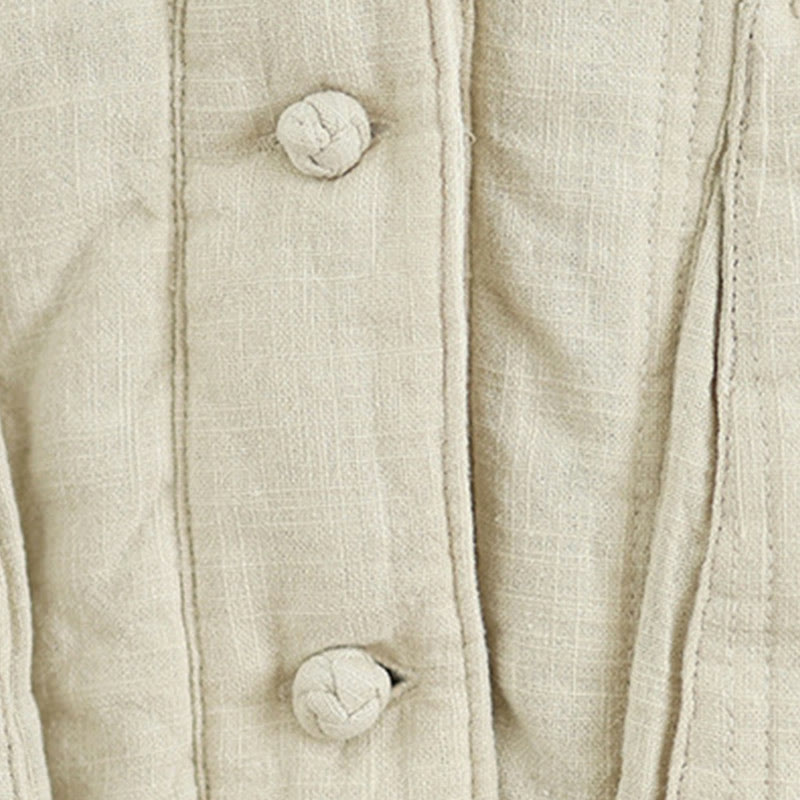 Chaqueta térmica de algodón de manga larga para mujer con bolsillos de Buddha Stones Winter Solid - image 12