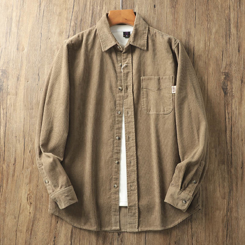 Chaqueta gruesa de algodón de manga larga para hombre, de pana, color liso, con solapa y bolsillos, con Buddha Stones - Perú - US/UK/AU40, EU50 (2XL) - image 0