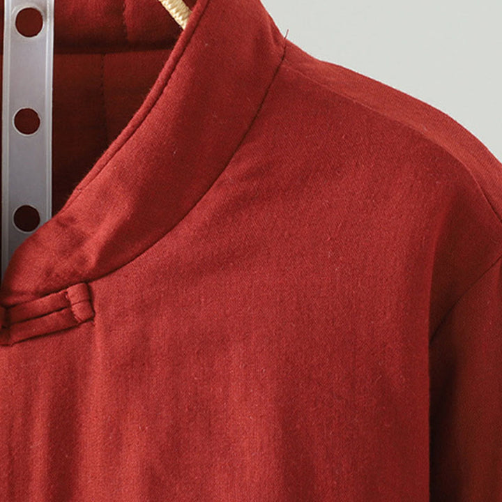 Chaqueta térmica de algodón de manga larga con estampado floral de Buddha Stones para mujer - image 3