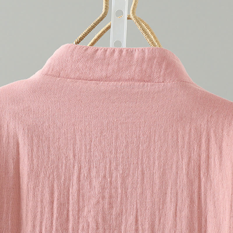 Chaqueta térmica de algodón de manga larga con estampado floral de Buddha Stones para mujer - image 10