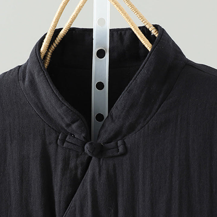 Chaqueta térmica de algodón de manga larga con estampado floral de Buddha Stones para mujer - image 15