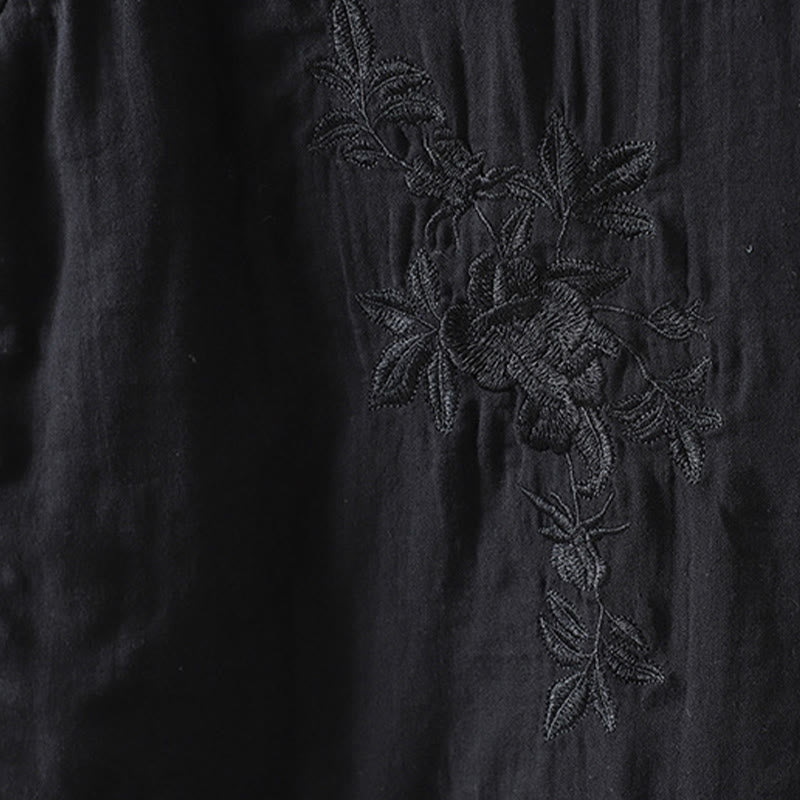 Chaqueta térmica de algodón de manga larga con estampado floral de Buddha Stones para mujer - image 17