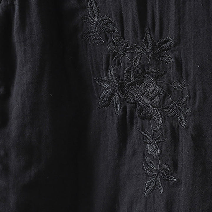 Chaqueta térmica de algodón de manga larga con estampado floral de Buddha Stones para mujer - image 17