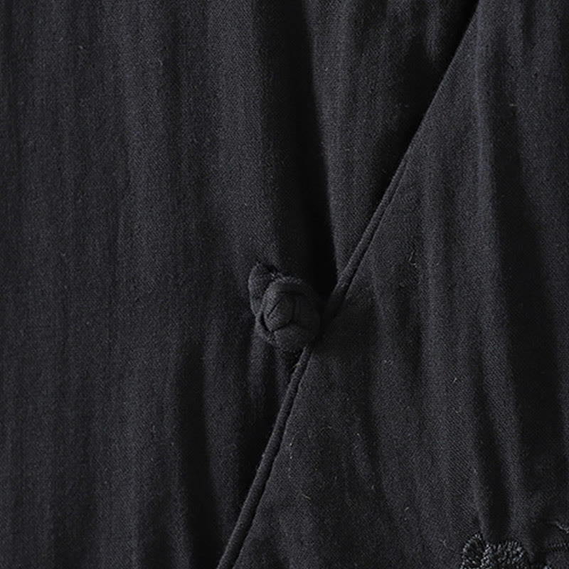 Chaqueta térmica de algodón de manga larga con estampado floral de Buddha Stones para mujer - image 16