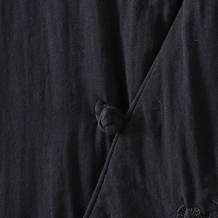 Chaqueta térmica de algodón de manga larga con estampado floral de Buddha Stones para mujer - image 16