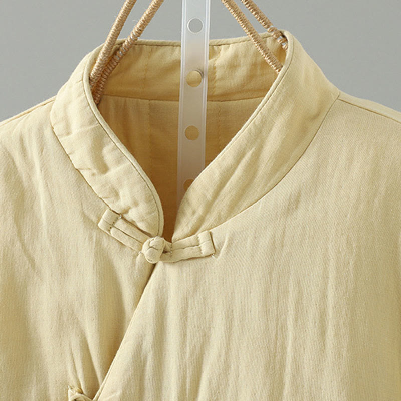 Chaqueta térmica de algodón de manga larga con estampado floral de Buddha Stones para mujer - image 21