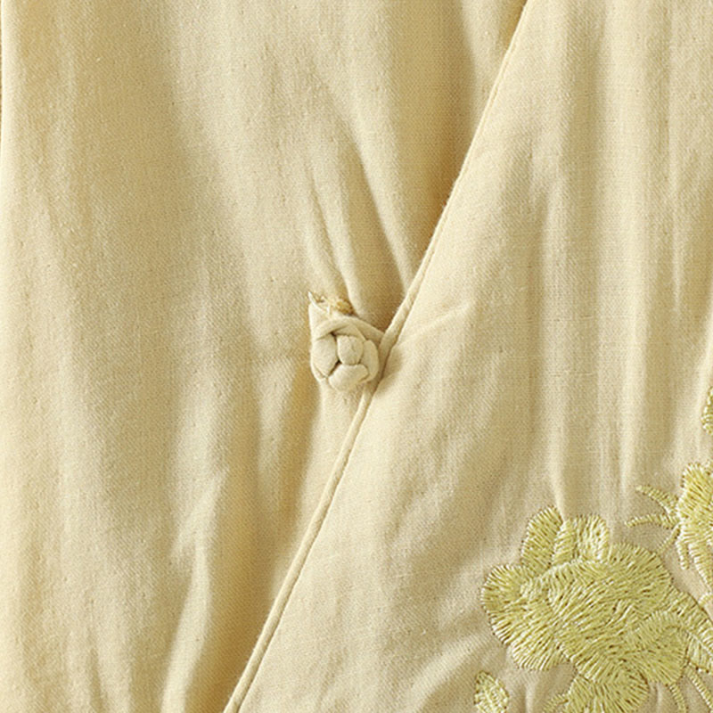 Chaqueta térmica de algodón de manga larga con estampado floral de Buddha Stones para mujer - image 24