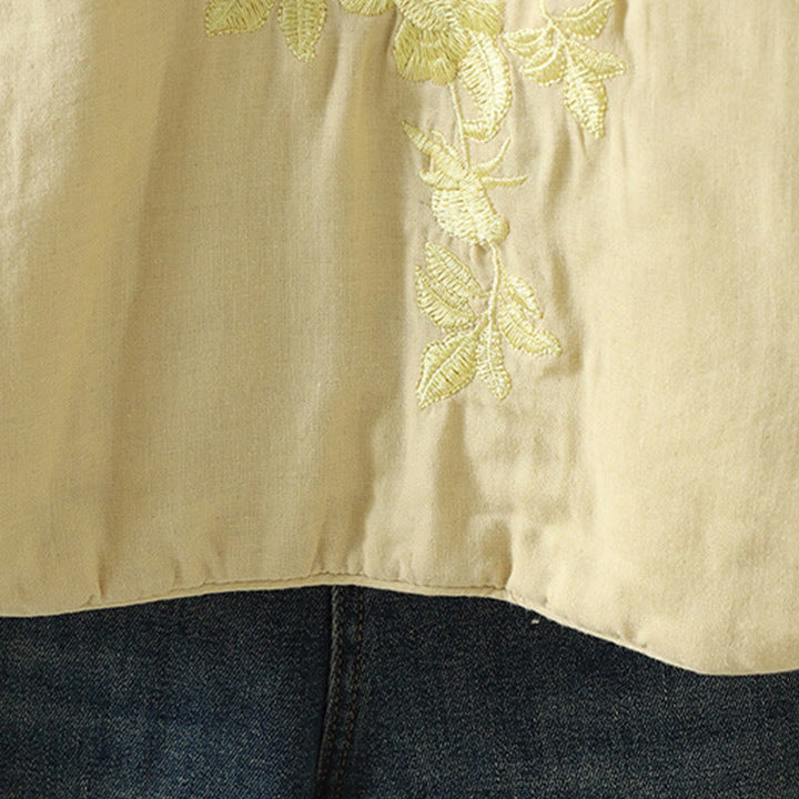 Chaqueta térmica de algodón de manga larga con estampado floral de Buddha Stones para mujer - image 26