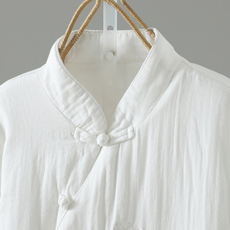 Chaqueta térmica de algodón de manga larga con estampado floral de Buddha Stones para mujer - image 32