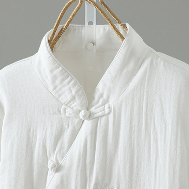 Chaqueta térmica de algodón de manga larga con estampado floral de Buddha Stones para mujer - image 32