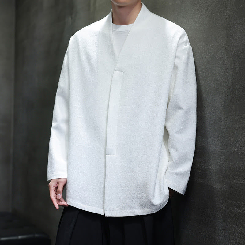 Chaqueta de manga larga para hombre de color liso con Buddha Stones para primavera y otoño - image 16