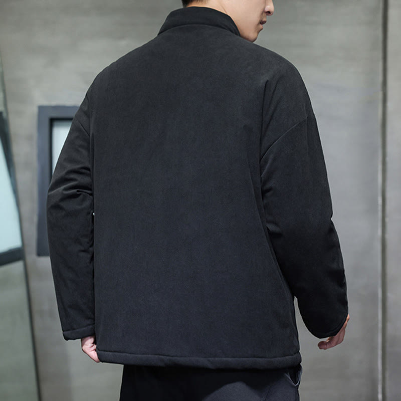 Chaqueta de pana de manga larga para hombre con bolsillos y diseño de Yin Yang Tai Chi de Buddha Stones Winter - image 14