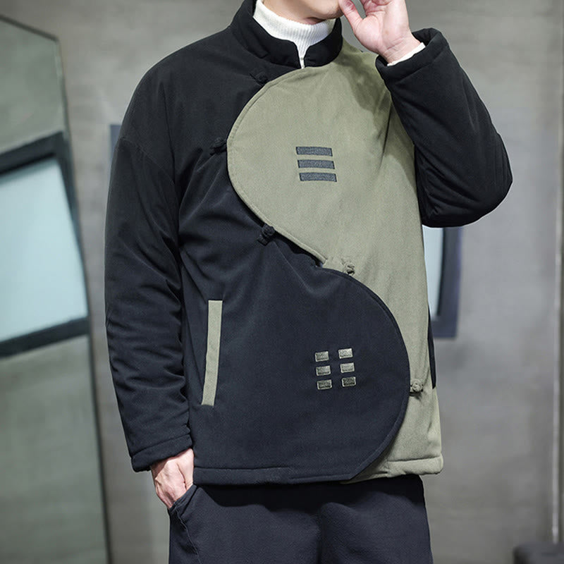 Chaqueta de pana de manga larga para hombre con bolsillos y diseño de Yin Yang Tai Chi de Buddha Stones Winter - image 16