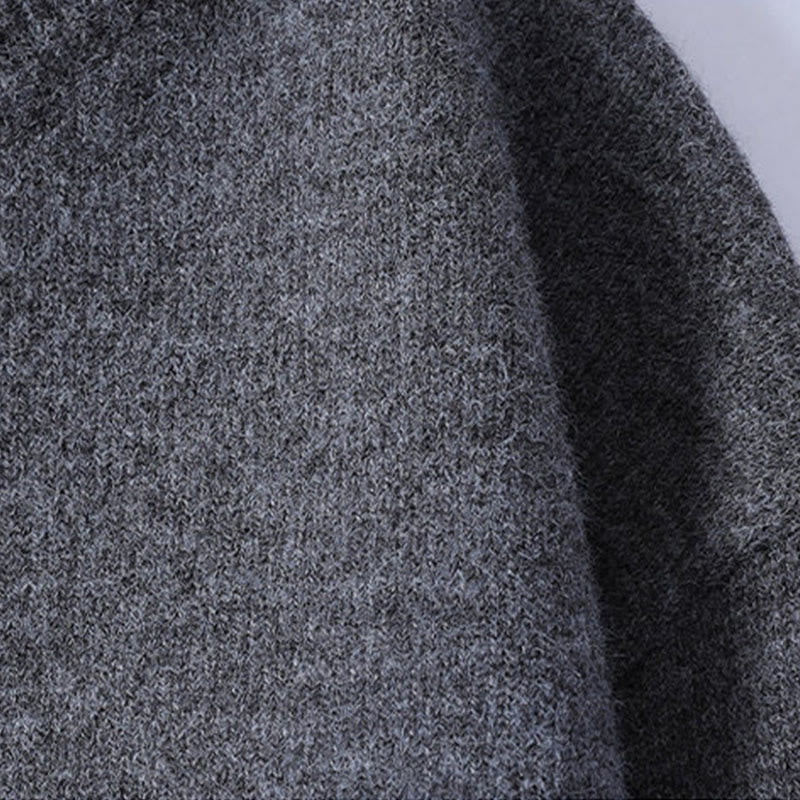 Suéter de punto de manga larga para hombre, cálido, con botones de invierno y cuello redondo , con Buddha Stones - image 5