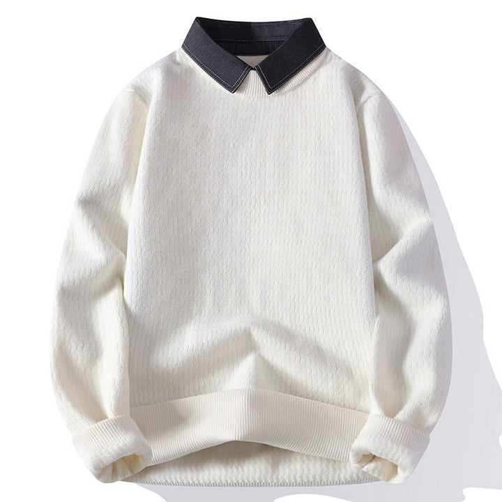 Suéter de punto de manga larga para hombre, cálido, con cuello alto y diseño de Buddha Stones en invierno - Blanco - US/UK/AU44, EU54 (4XL) - image 2