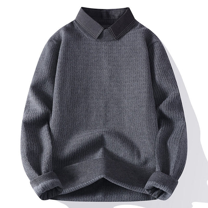 Suéter de punto de manga larga para hombre, cálido, con cuello alto y diseño de Buddha Stones en invierno - Gris - US/UK/AU44, EU54 (4XL) - image 8