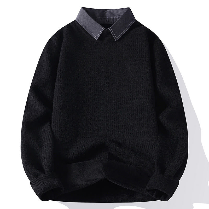 Suéter de punto de manga larga para hombre, cálido, con cuello alto y diseño de Buddha Stones en invierno - Negro - US/UK/AU44, EU54 (4XL) - image 9