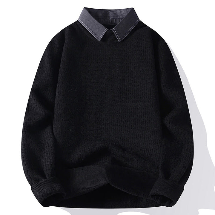Suéter de punto de manga larga para hombre, cálido, con cuello alto y diseño de Buddha Stones en invierno - Negro - US/UK/AU44, EU54 (4XL) - image 9