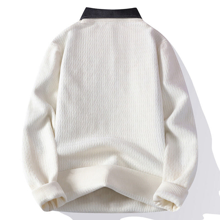 Suéter de punto de manga larga para hombre, cálido, con cuello alto y diseño de Buddha Stones en invierno - image 3