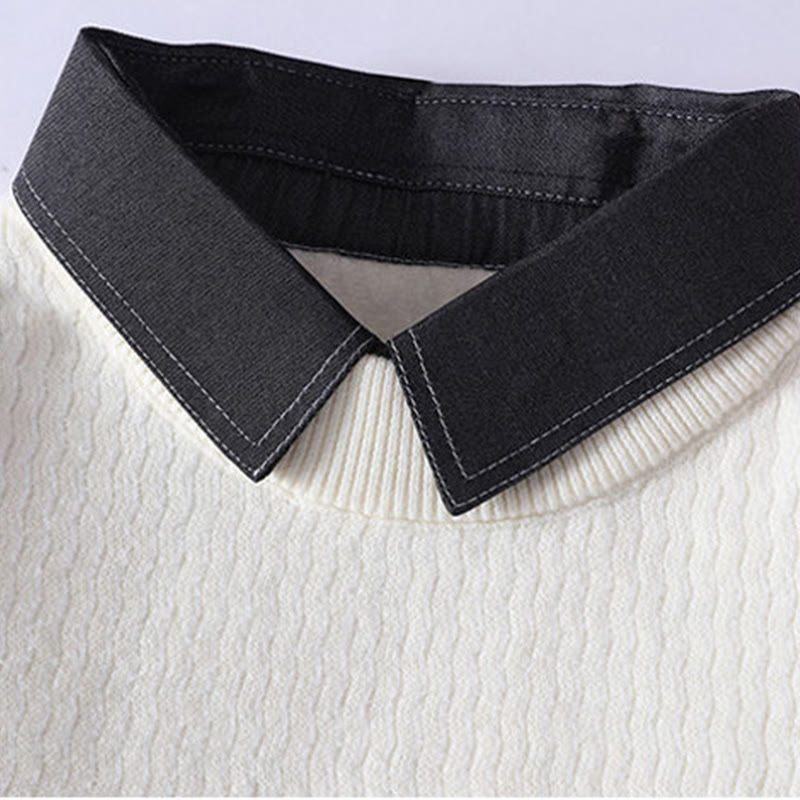 Suéter de punto de manga larga para hombre, cálido, con cuello alto y diseño de Buddha Stones en invierno - image 4