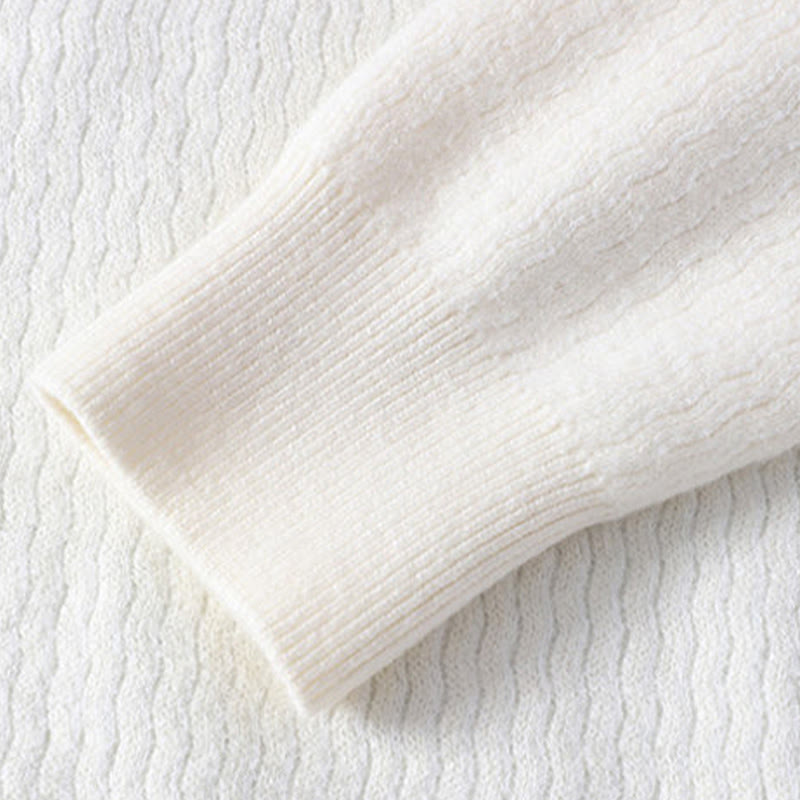 Suéter de punto de manga larga para hombre, cálido, con cuello alto y diseño de Buddha Stones en invierno - image 5