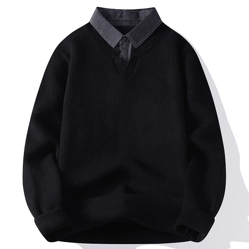 Suéter de punto de manga larga para hombre, cálido, con cuello alto, color negro, con Buddha Stones, para invierno - Negro - US/UK/AU44, EU54 (4XL) - image 9