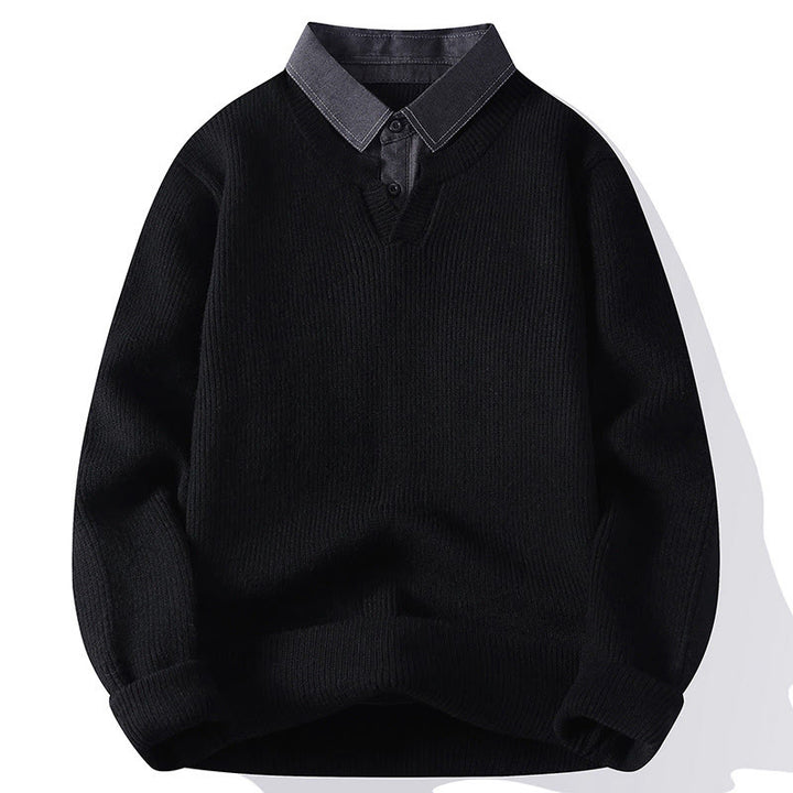 Suéter de punto de manga larga para hombre, cálido, con cuello alto, color negro, con Buddha Stones, para invierno - Negro - US/UK/AU44, EU54 (4XL) - image 9