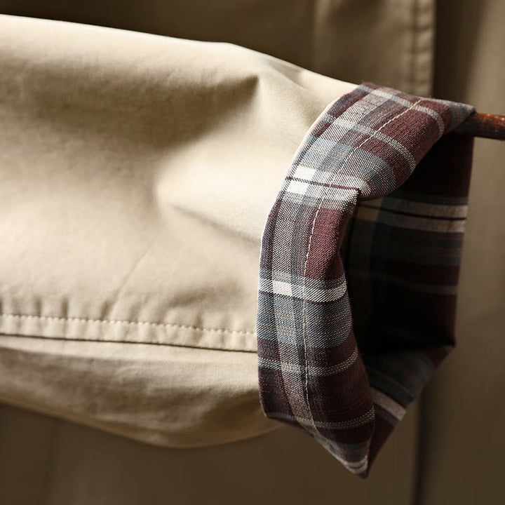 Chaqueta de algodón de manga larga y longitud media para mujer con botones de otoño y Buddha Stones y bolsillos - image 11