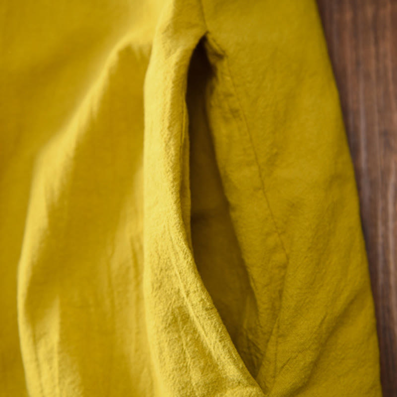 Chaqueta térmica de algodón de manga larga con botones de rana para mujer, de Buddha Stones, con bolsillos, para invierno - image 7