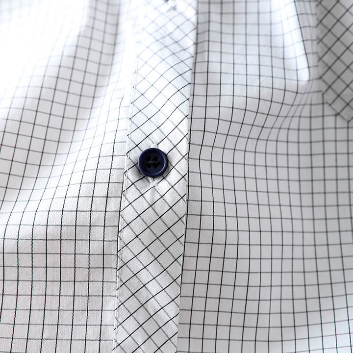 Camisa de algodón de manga larga para mujer con botones en contraste y estampado de Buddha Stones - image 12