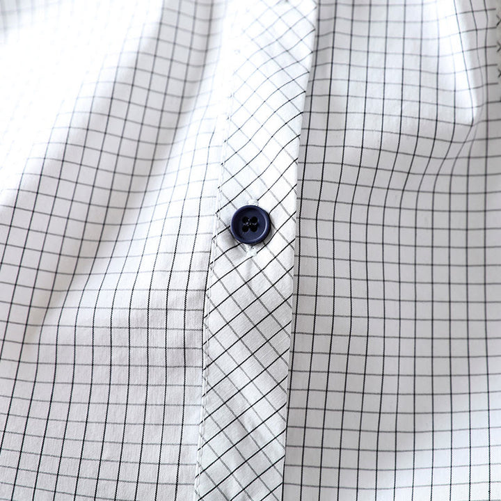 Camisa de algodón de manga larga para mujer con botones en contraste y estampado de Buddha Stones - image 11