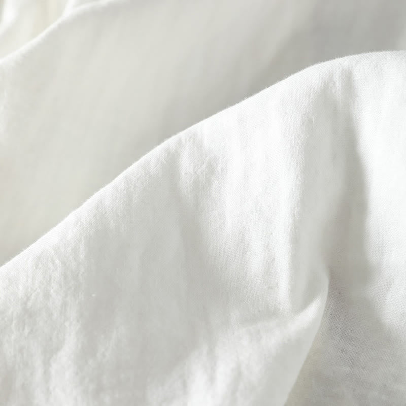 Camisa de algodón de manga larga con botones en contraste para mujer Buddha Stones Spring - image 11