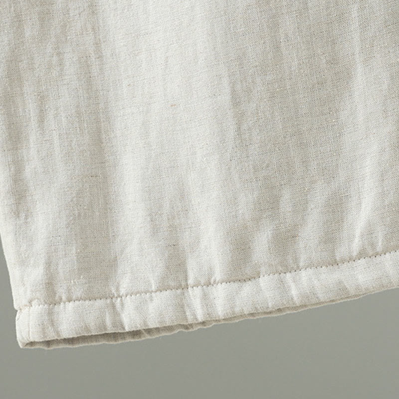 Pantalones anchos de lino y algodón con cordón ajustable de invierno para mujer con Buddha Stones y bolsillos - image 16