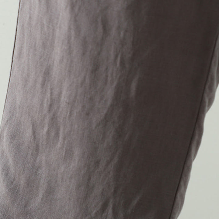 Pantalones anchos de lino y algodón con cordón ajustable de invierno para mujer con Buddha Stones y bolsillos - image 21