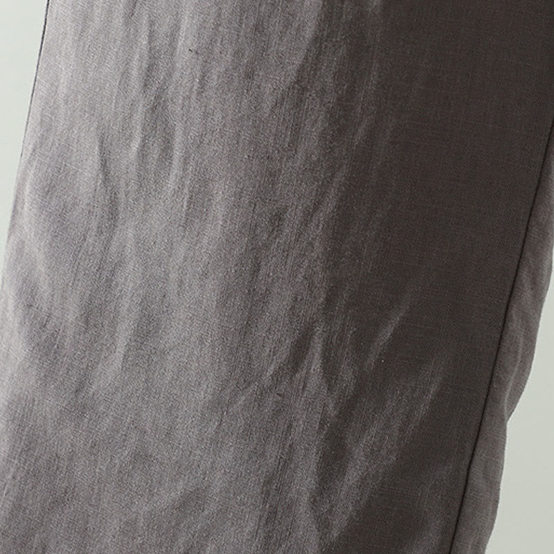 Pantalones anchos de lino y algodón con cordón ajustable de invierno para mujer con Buddha Stones y bolsillos - image 20