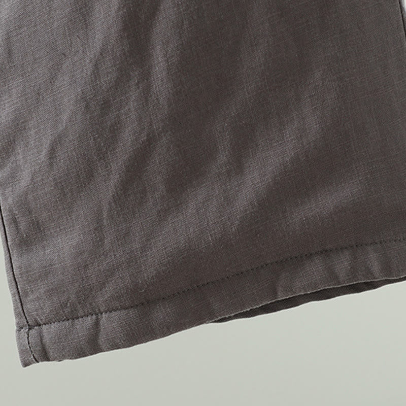 Pantalones anchos de lino y algodón con cordón ajustable de invierno para mujer con Buddha Stones y bolsillos - image 22